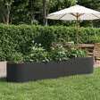 Vidaxl verhoogd tuinbed zwart 220 x 40 x 40 cm staal
