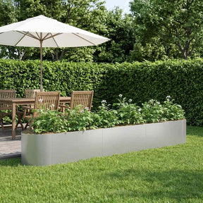 Vidaxl verhoogd tuinbed gegalvaniseerd staal 300 x 40 x 40 cm staal