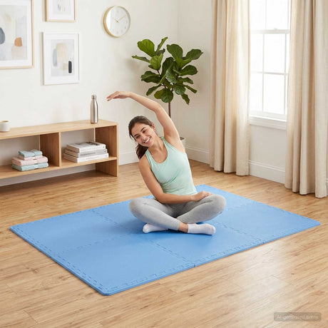 Vidaxl zwembad grondmat 12 st blauw 4,32 ㎡ eva schuim