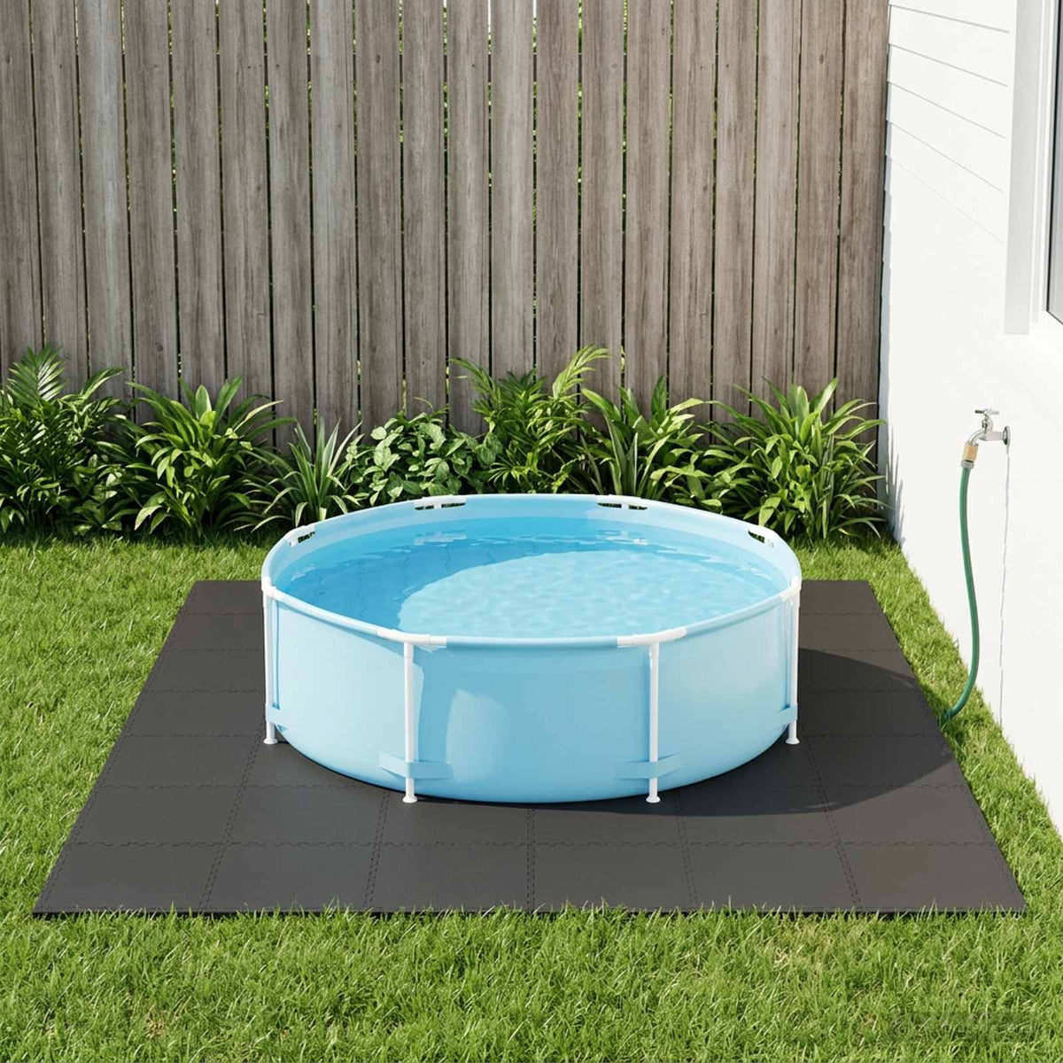 Vidaxl zwembad grondmat 40 st zwart 14,4 m² eva schuim
