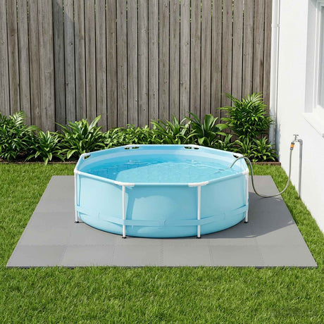 Vidaxl zwembad grondmat 40 st grijs 14,4 m² eva schuim