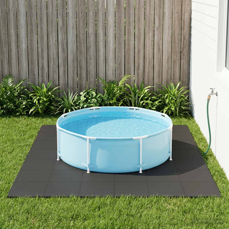 Vidaxl zwembad grondmat 50 st zwart 18 m² eva schuim