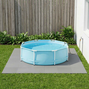Vidaxl zwembad grondmat 50 st grijs 18 m² eva schuim