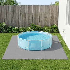 Vidaxl zwembad grondmat 24 st grijs 8,64 m² eva schuim