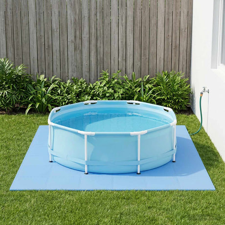 Vidaxl zwembad grondmat 6 st blauw 2,16 m² eva schuim