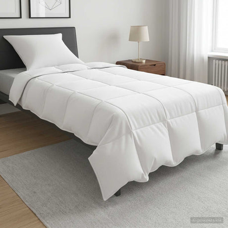 Vidaxl dekbedset 2 st 140 x 200 cm winter bamboe wit