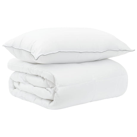 Vidaxl dekbedset 2 st 140 x 200 cm winter bamboe wit