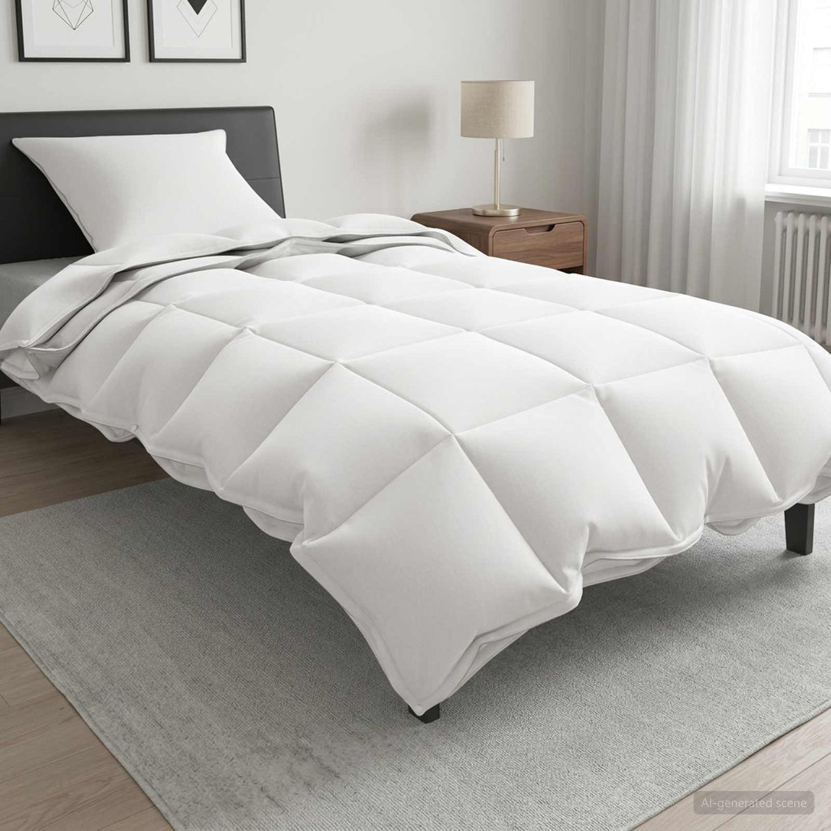 Vidaxl jaar rond dekbed set 2 st 135 x 200 cm alle seizoenen wit