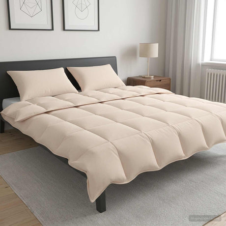Vidaxl dekbedset 2 st 260 x 240 cm 250 gsm natuurlijke kapok beige