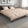 Vidaxl dekbedset 2 st 260 x 240 cm kapok en polyester beige