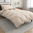 Vidaxl dekbedset 2 st 140 x 220 cm kapok en polyester beige