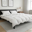 Vidaxl dekbedset met kussen wit 260 x 220 cm polyester, bamboe
