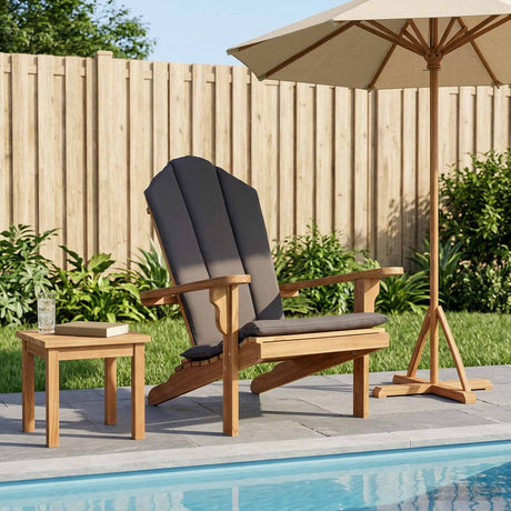 Vidaxl tuinstoel adirondack naturel massief teakhout