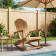 Vidaxl adirondack schommelstoel naturel massief teakhout