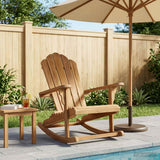 Vidaxl adirondack schommelstoel naturel massief teakhout