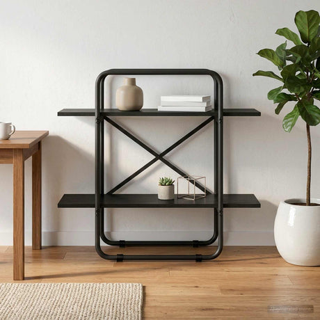 Vidaxl boekenrek 2-laags 80 x 35 x 70 cm pb zwart eiken