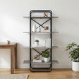 Vidaxl boekenrek 4-laags 60 x 35 x 140 cm pb grijs sonoma