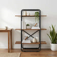 Vidaxl boekenrek 3-laags 60 x 35 x 105 cm pb eikenhout
