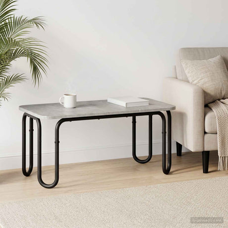 Vidaxl salontafel betongrijs 79,5 x 40 x 36 cm bewerkt hout