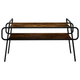 Vidaxl salontafel gerookt eiken 100 x 50 x 51 cm bewerkt hout