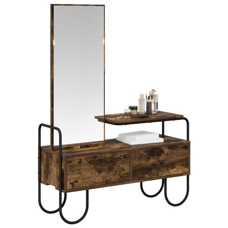Vidaxl plafondtafel gerookt eiken 100 x 36,5 x 136 cm bewerkt hout