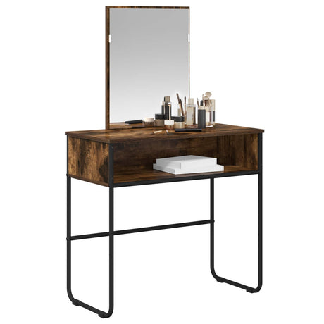 Vidaxl plafondtafel gerookt eiken 81 x 40 x 131 cm bewerkt hout