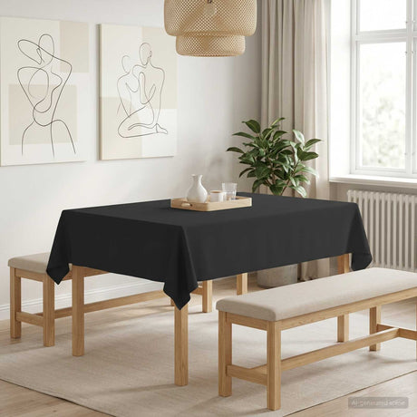 Vidaxl tafelkleed rechthoekig donkergrijs 140 x 160 cm polyester
