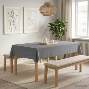 Vidaxl tafelkleed 5 st rechthoekig lichtgrijs 140 x 260 cm polyester