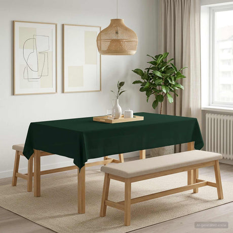 Vidaxl tafelkleed 5 st rechthoekig donkergroen 110 x 180 cm polyester