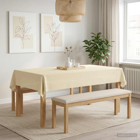 Vidaxl tafelkleed rechthoekig crèmewit 110 x 160 cm polyester