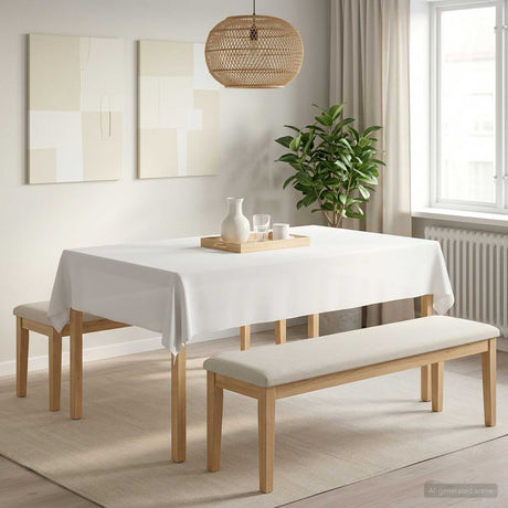 Vidaxl tafelkleed rechthoekig wit 110 x 160 cm polyester