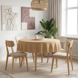 Vidaxl tafelkleed 5 st rond beige ø 160 cm polyester