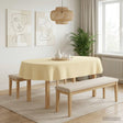 Vidaxl tafelkleed ovaal crèmewit 130 x 180 cm polyester