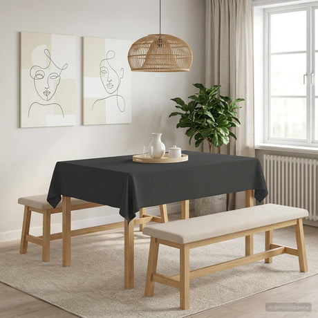 Vidaxl tafelkleed rechthoekig donkergrijs 110 x 140 cm