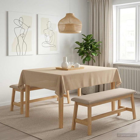 Vidaxl tafelkleed rechthoekig beige 110 x 140 cm