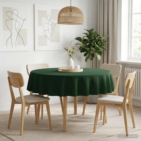 Vidaxl tafelkleed rond donkergroen ø 140 cm