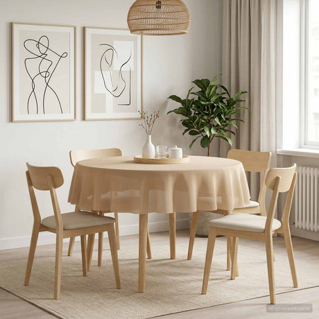 Vidaxl tafelkleed 5 st rond beige ø 180 cm