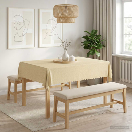 Vidaxl tafelkleed rechthoekig crèmewit 110 x 140 cm