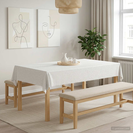 Vidaxl tafelkleed 5 st rechthoekig wit 140 x 200 cm