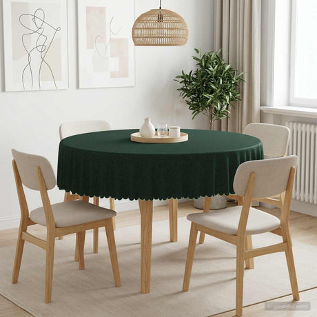 Vidaxl tafelkleed rond donkergroen ø 140 cm