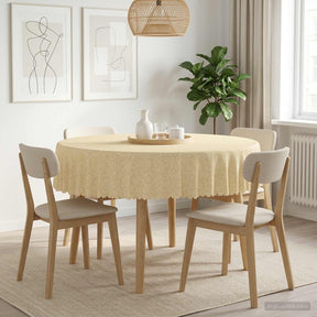 Vidaxl tafelkleed rond crèmewit ø 140 cm