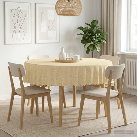 Vidaxl tafelkleed rond crèmewit ø 140 cm