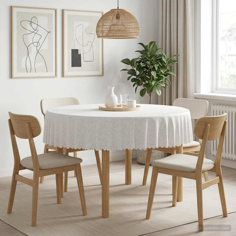 Vidaxl tafelkleed rond wit ø 140 cm