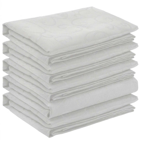 Vidaxl tafelkleed 5 st rechthoekig wit 140 x 160 cm