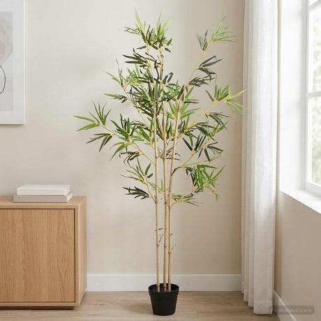 Vidaxl nepp bambo boom groen 55 x 16 x 150 cm stof en bamboe