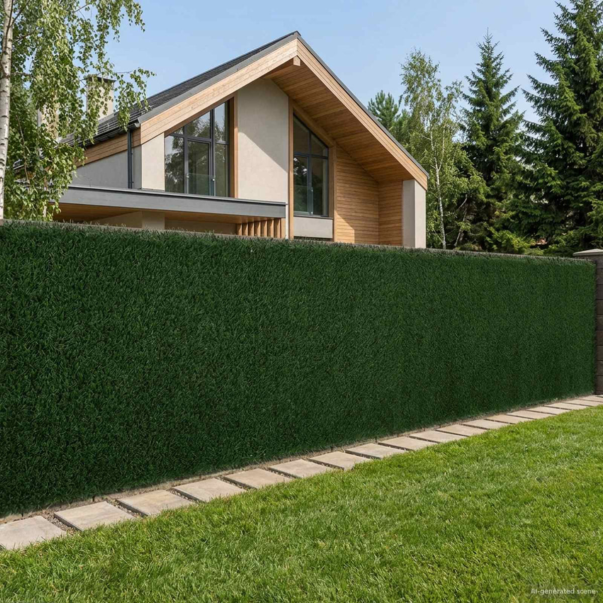 Vidaxl kunstmatige omheining donkergroen 1 x 3 m pvc en staal