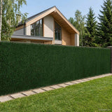 Vidaxl kunstmatige omheining donkergroen 1 x 3 m pvc en staal