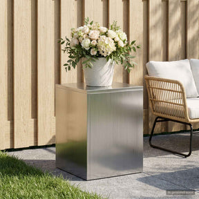 Vidaxl plantenstandaard zilver 30 x 30 x 40 cm staal