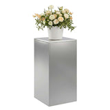 Vidaxl plantenstandaard zilver 30 x 30 x 60 cm staal