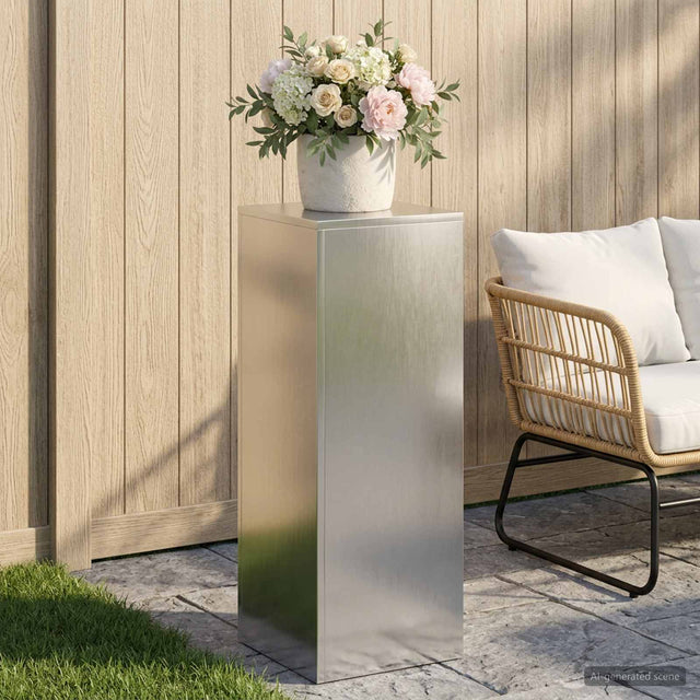 Vidaxl plantenstandaard zilver 30 x 30 x 80 cm staal